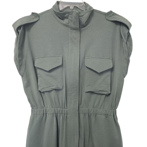 Strut & Bolt Womens Army Muted Green Knit Jumpsuit Jogger Size Large Utility - Picture 9 of 12